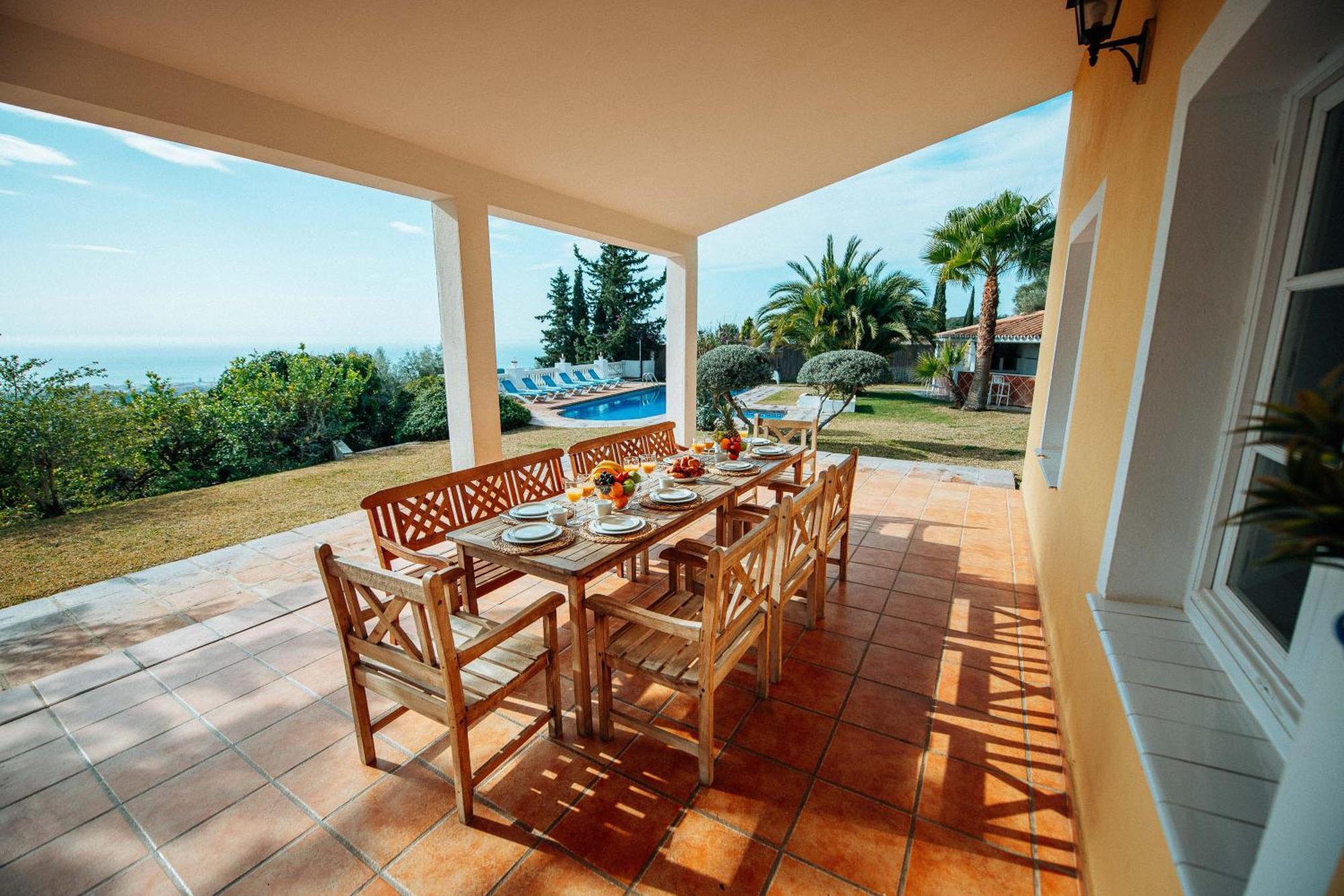 Gran Villa Con Vistas Al Mar Y Piscina Privada Málaga Kültér fotó